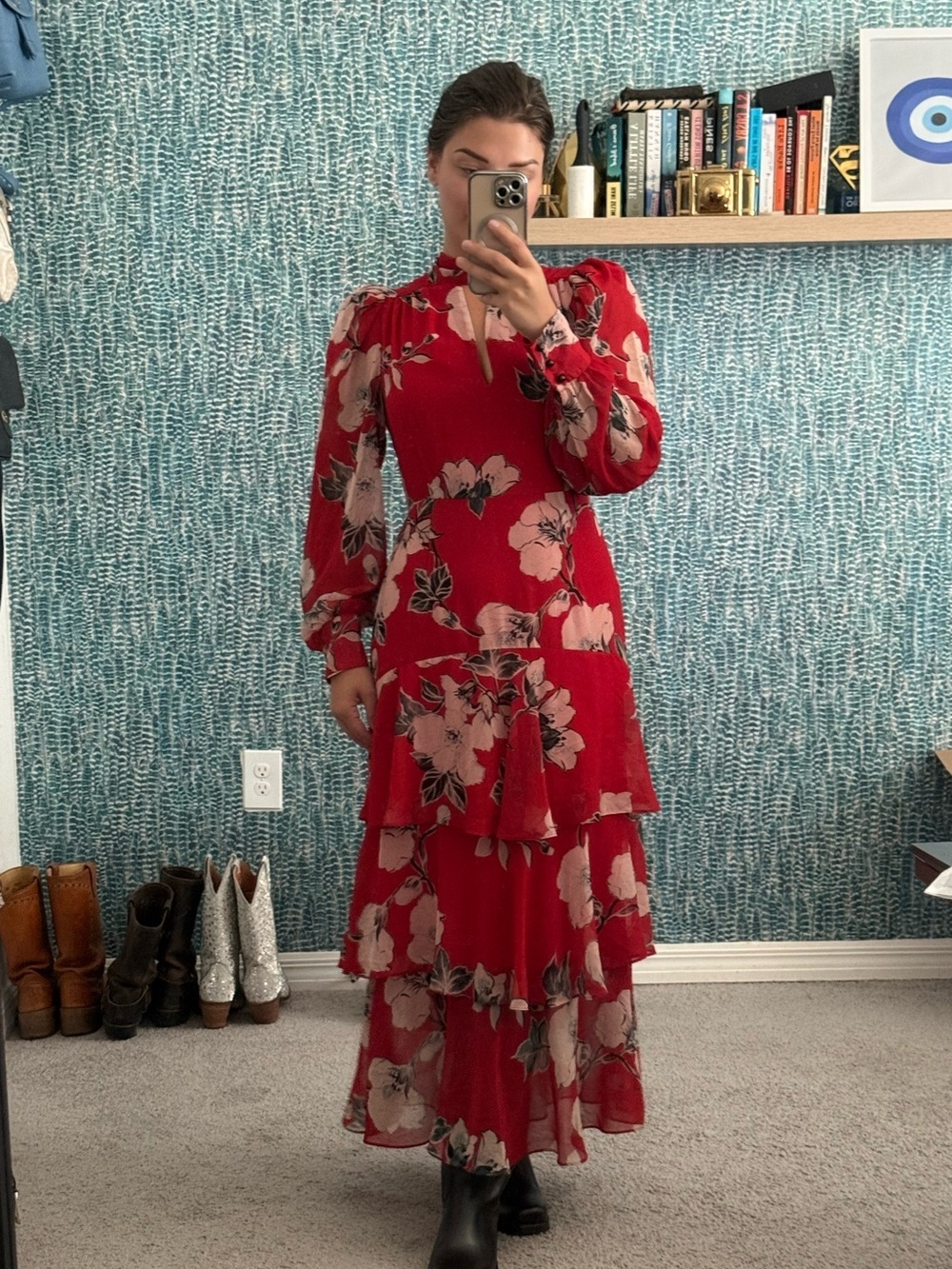 Exquise Tiered Tie-Back Maxi‎ Dress
